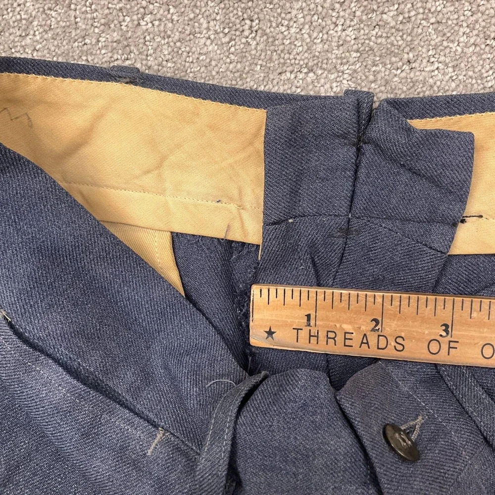 US Air Force 1950 Dress Uniform Mens 40S 30W 26L Blue Sergeant Rank 2Pc VTG
